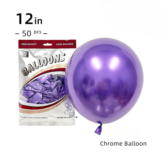 12-Inch Chrome Balloons – Per Pack of Luxe Party Balloons!