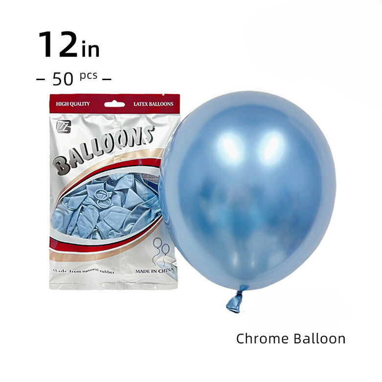 12-Inch Chrome Balloons – Per Pack of Luxe Party Balloons!