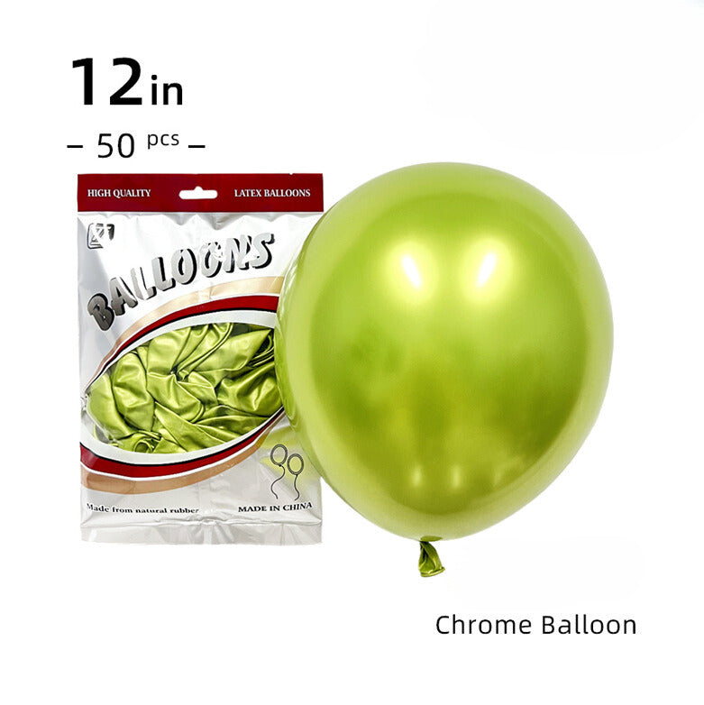 12-Inch Chrome Balloons – Per Pack of Luxe Party Balloons!