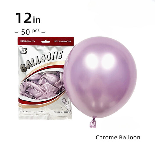 12-Inch Chrome Balloons – Per Pack of Luxe Party Balloons!