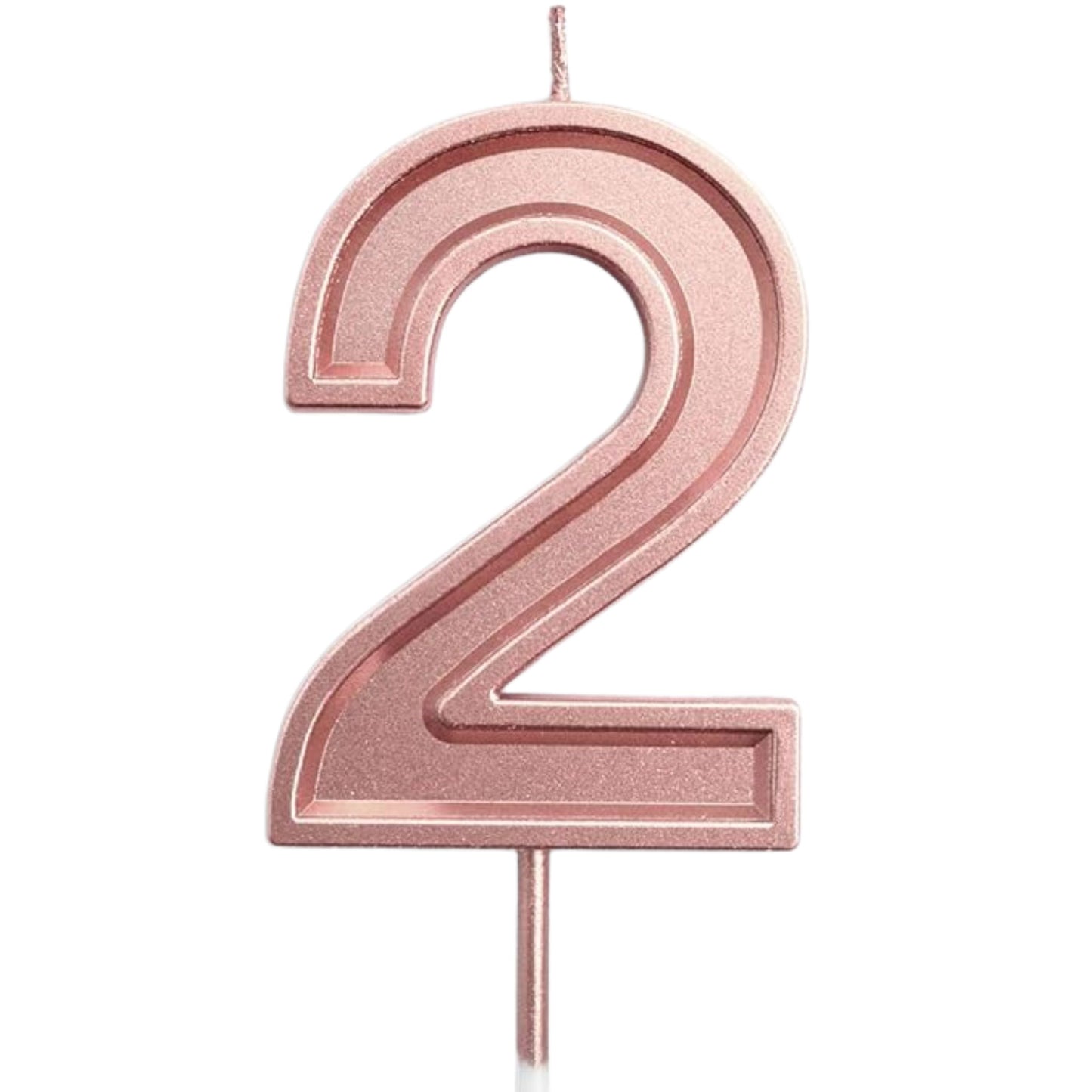 Rose Gold Number Candles – Available in All Digits for Birthdays & Celebrations