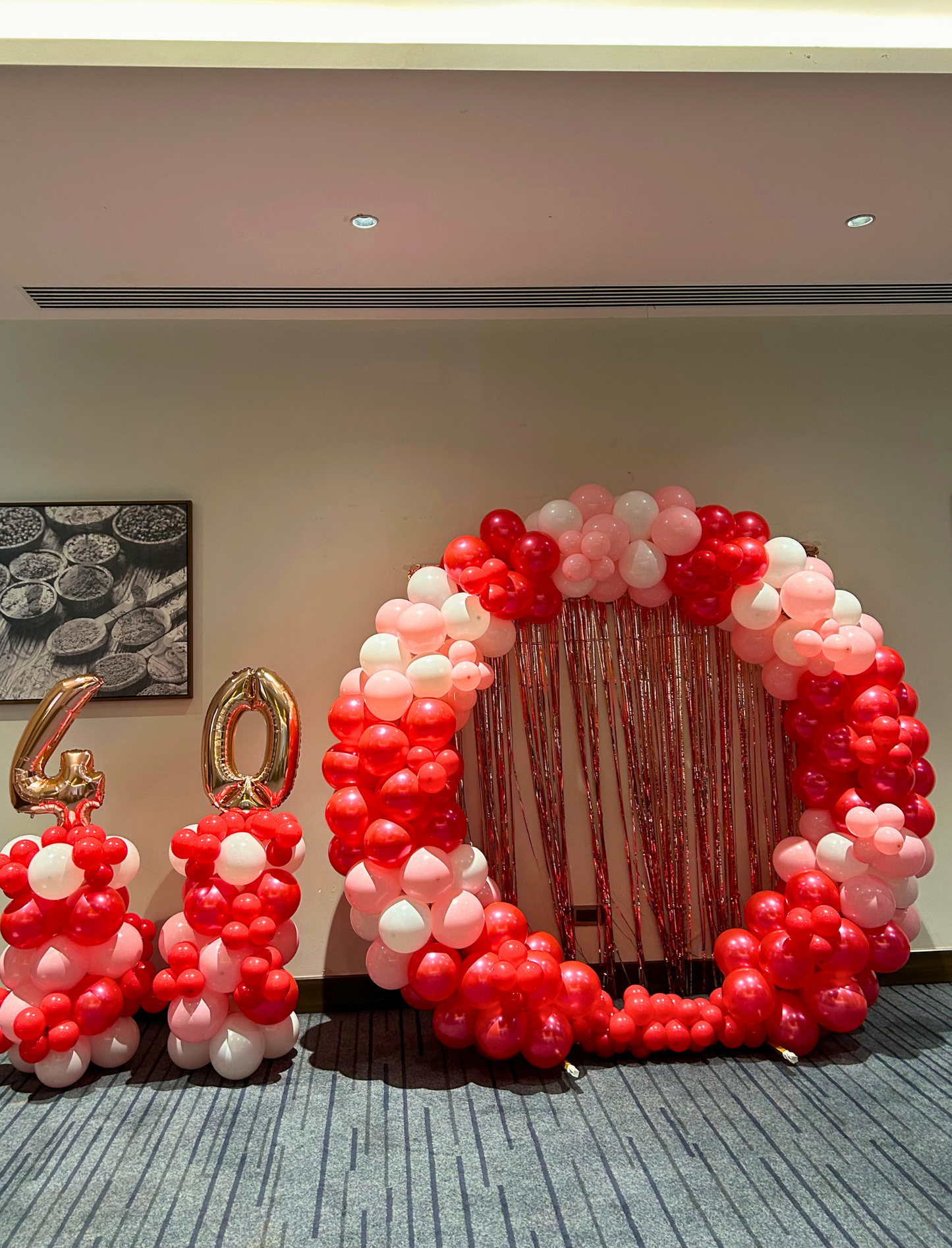 Balloon Arch and Stand Setup – Celebrating 40 in Style!