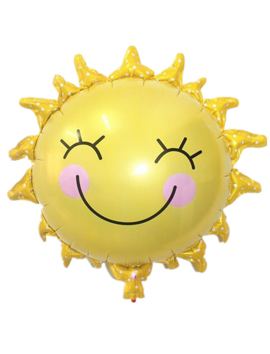 Smile Sun Flower Get Well Kids Birthday Helium Balloon Bouquet Yellow