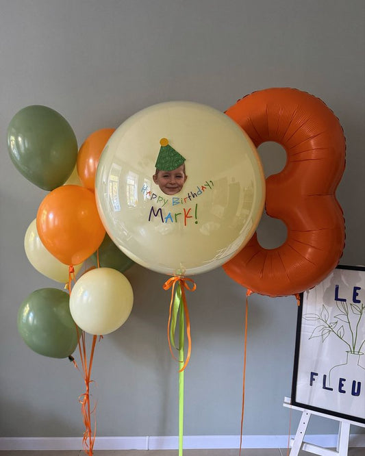 Customization Photo Balloon Personalised Latex Customize Sticker Photo and Latex Customizable Design Number 3