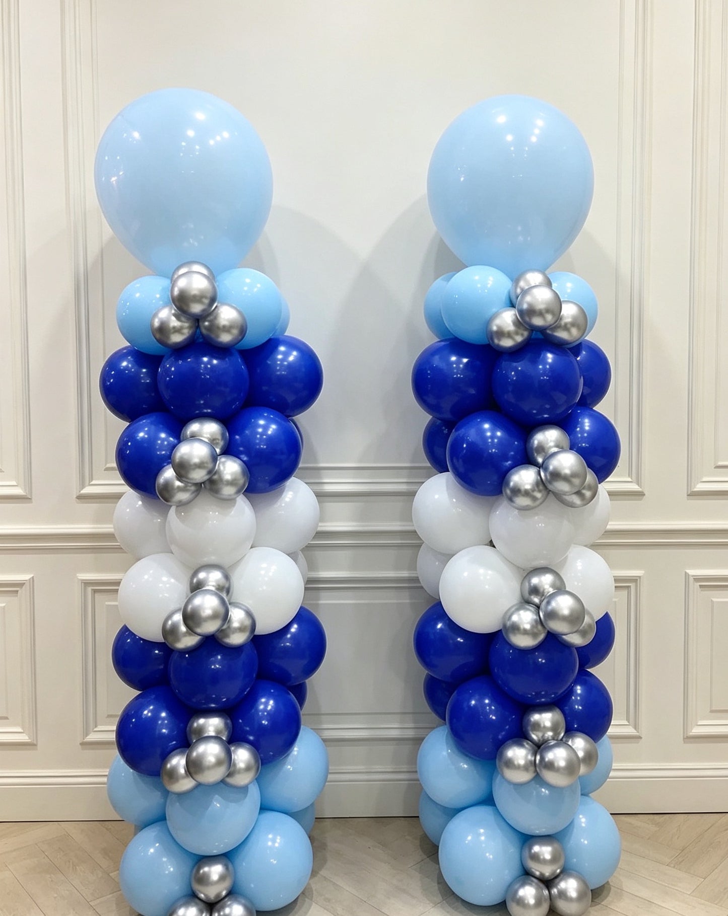 Pillar/Column/Tower Dark Blue Light Blue White Silver- Customizable Design