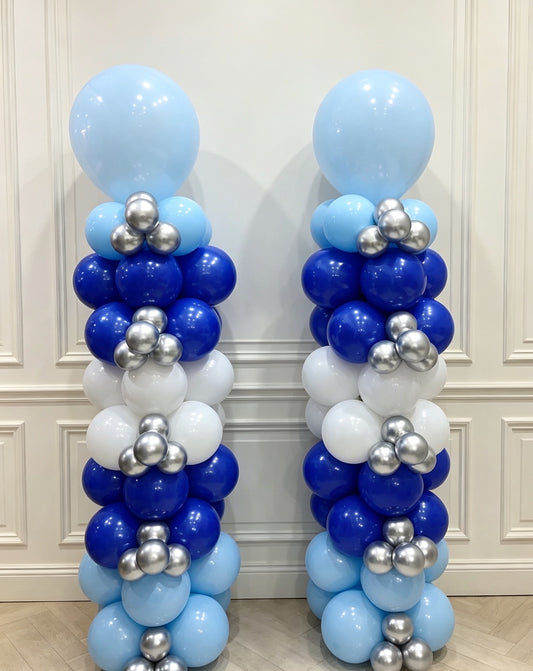 Pillar/Column/Tower Dark Blue Light Blue White Silver- Customizable Design