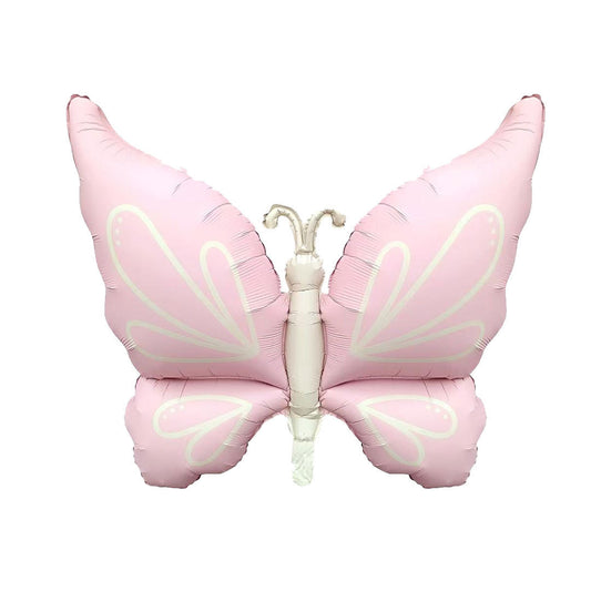 Pink Beige Butterfly Helium Balloon - Perfect for any Celebration!