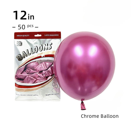 12-Inch Chrome Balloons – Per Pack of Luxe Party Balloons!