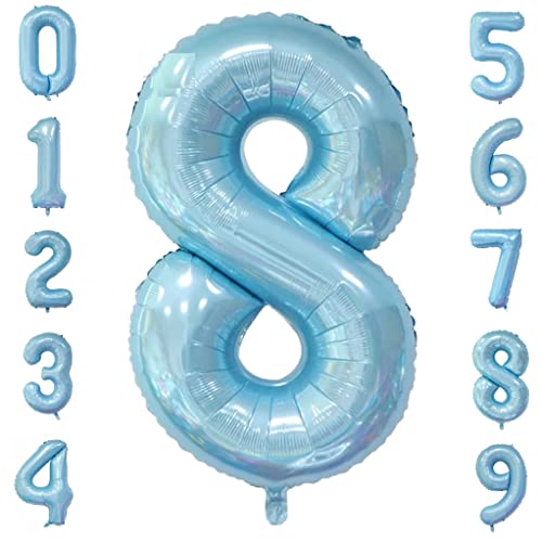 40-inch Number Balloon 0-9  Kids Birthday Helium Balloon Bouquet Blue