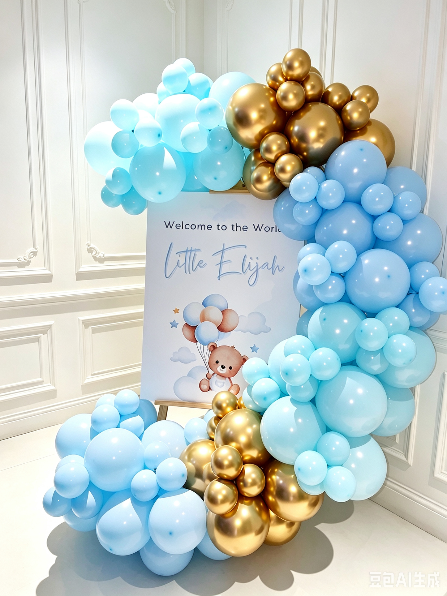 Hospital or Home Customize Welcome Board with Balloon Blue Customization Baby Shower Welcome Baby (Copy)