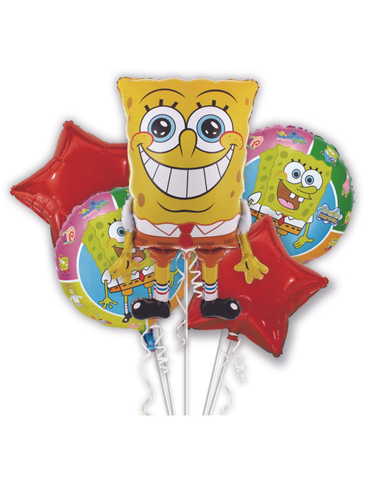 SpongeBob SquarePants Helium Balloon Set Bouquet Yellow Red