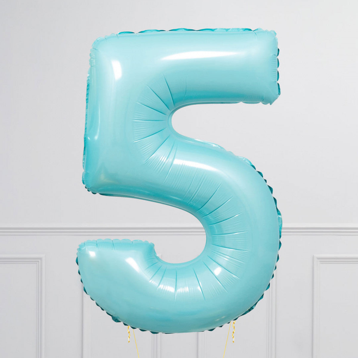 Helium Blue Two Number Set Balloon with 3 Foil Star Balloons