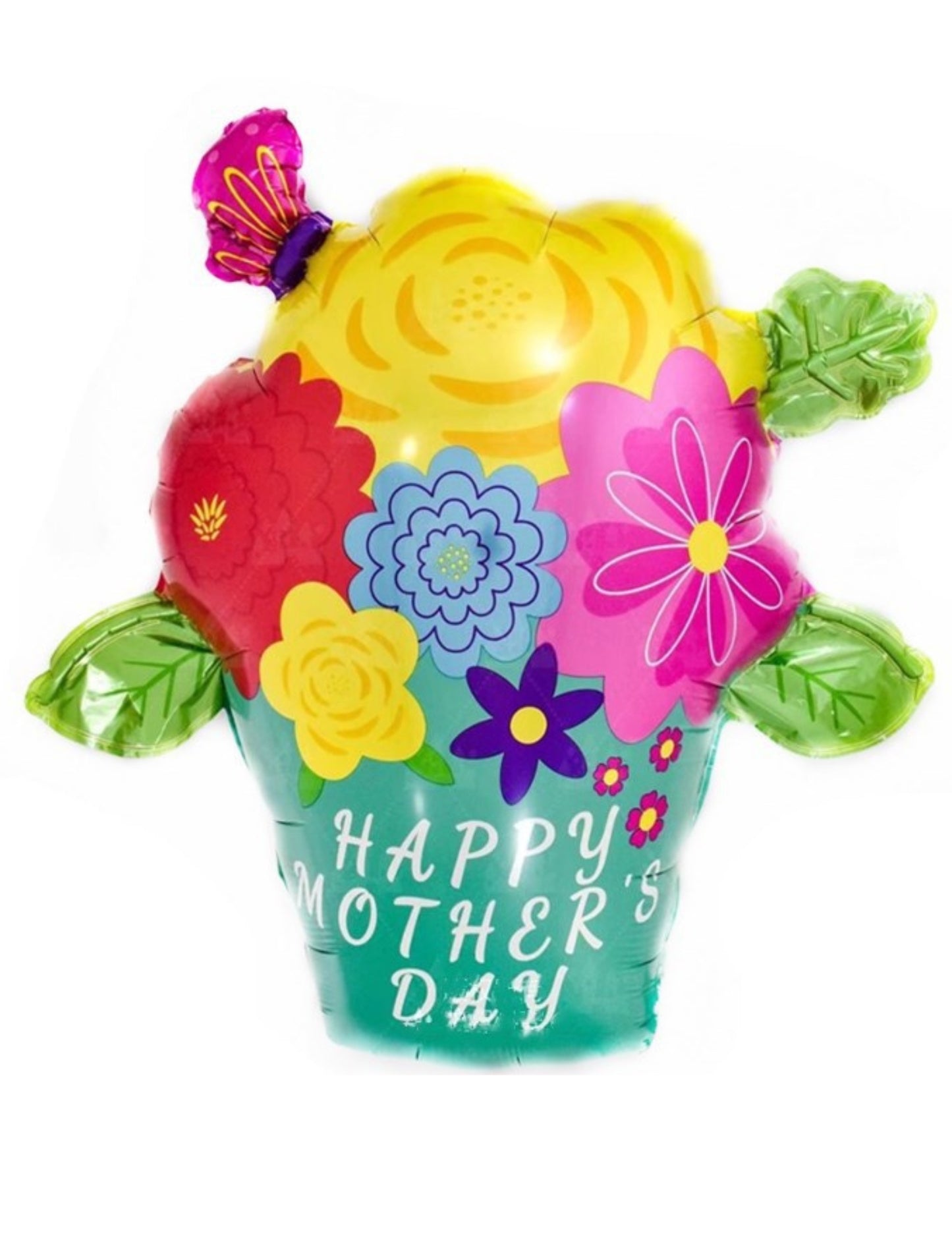 Mother's Day Best Mom ‘Happy Mother’s Day’ Flowerpot Shape Helium Balloon