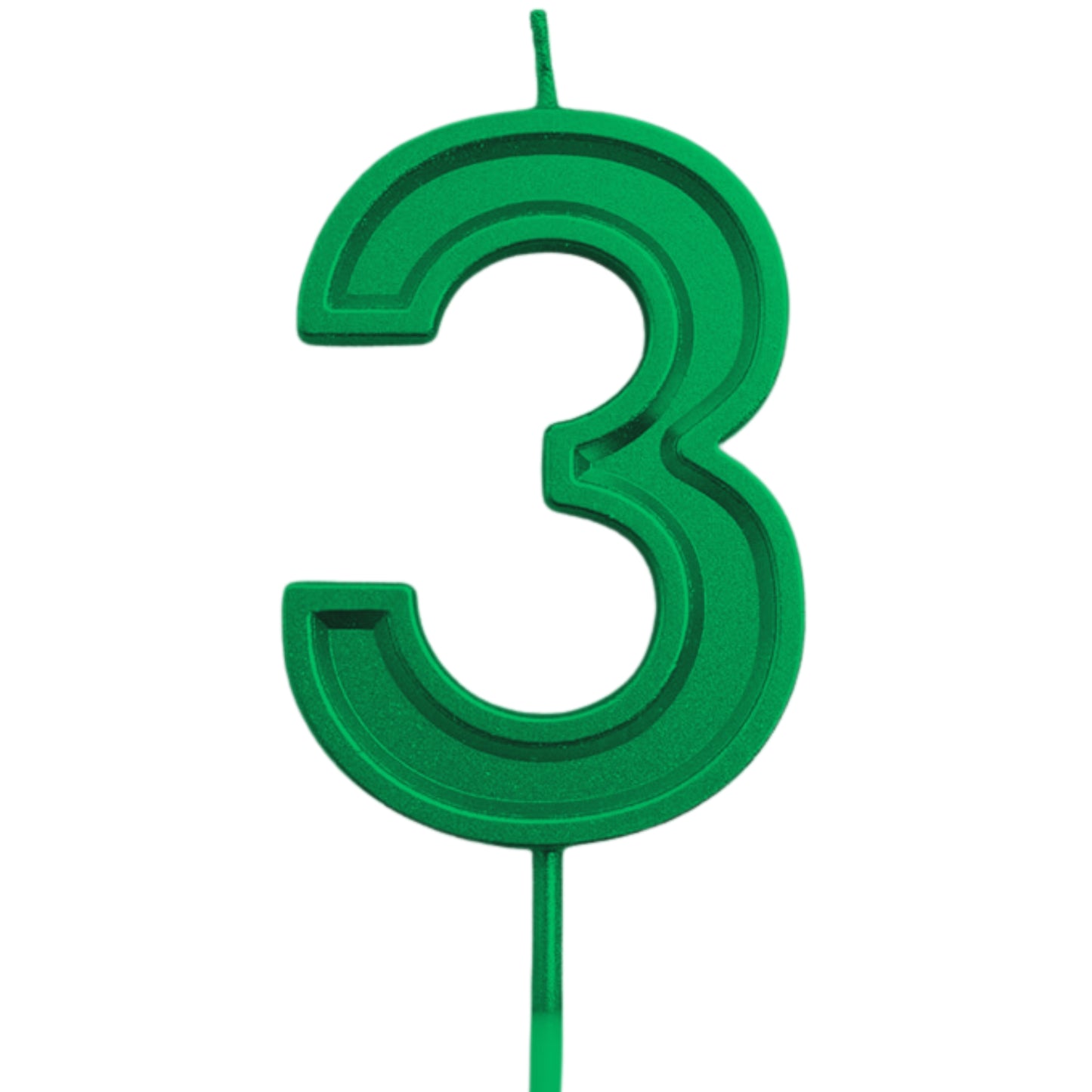 Green Number Candles – Available in All Digits for Birthdays & Celebration