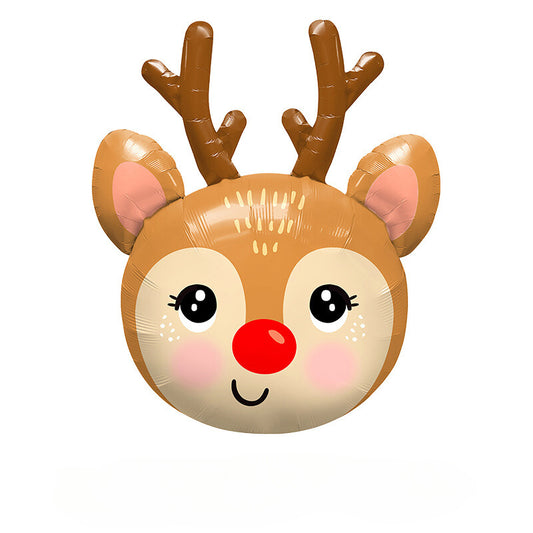 Reindeer Face Balloon - Christmas Celebration