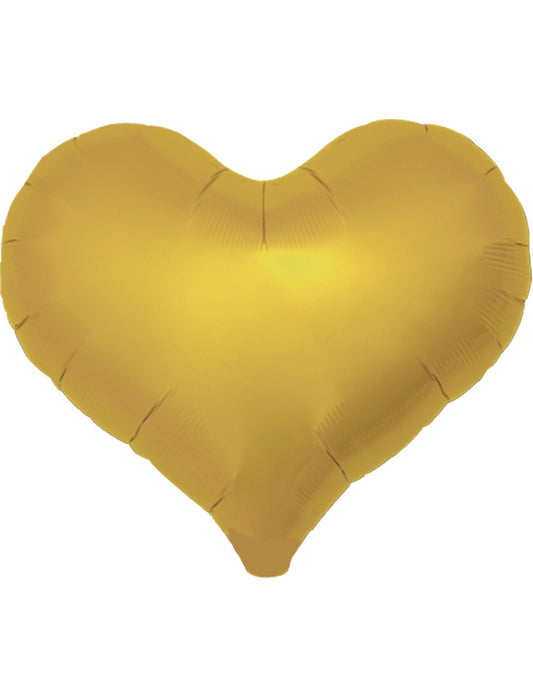 Giant Gold Heart Valentine's Day Anniversary Helium Balloon Bouquet