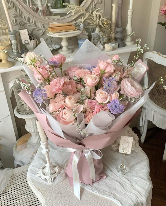 Pink Roses - Floral Fresh Bouquet