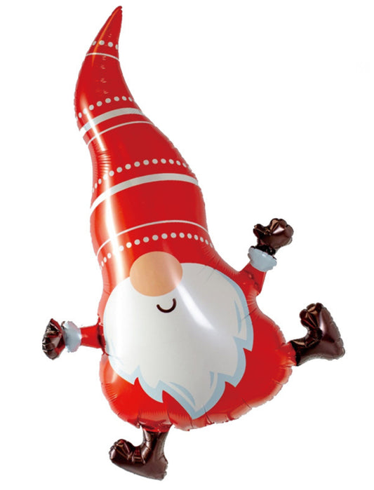 Santa Claus Christmas Helium Balloon Red White