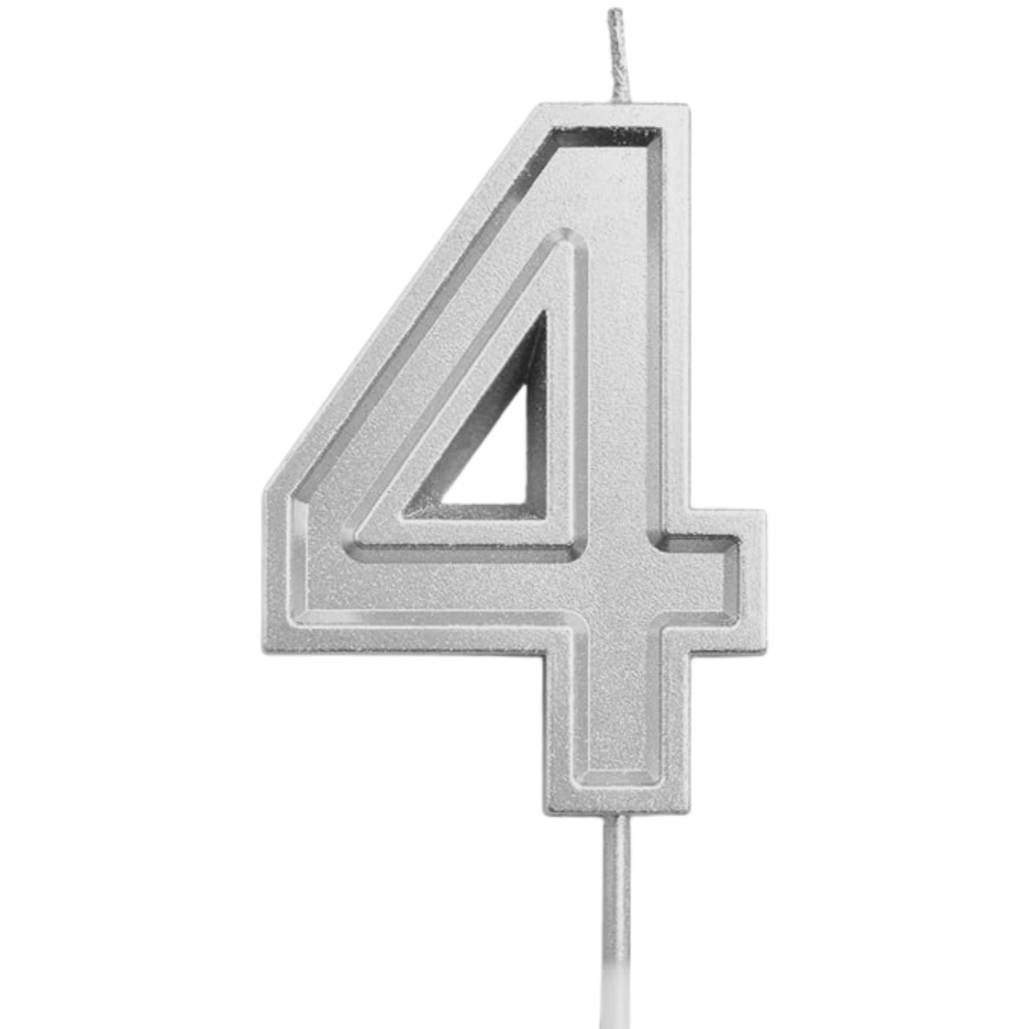 Silver Number Candles – Available in All Digits for Birthdays & Celebration