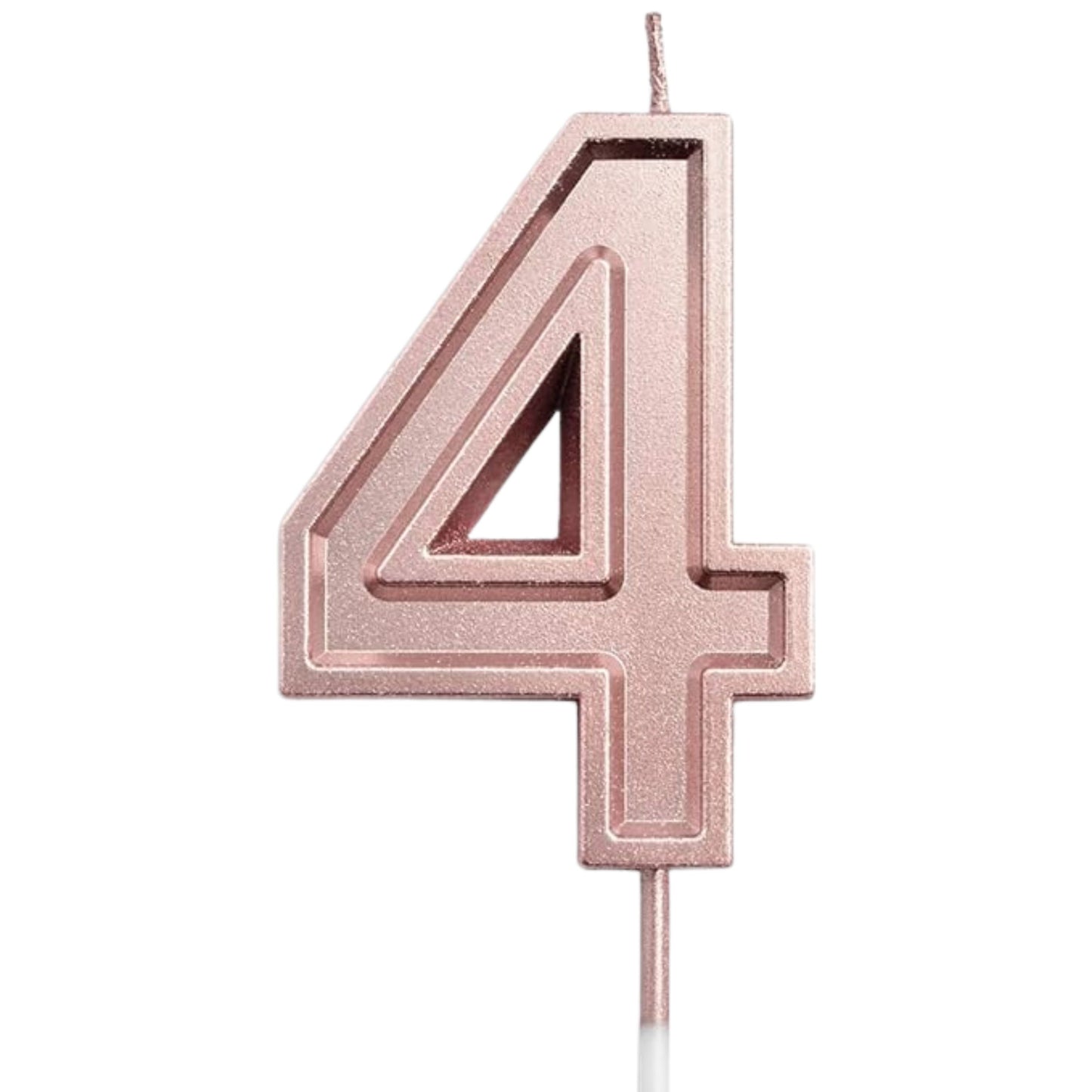 Rose Gold Number Candles – Available in All Digits for Birthdays & Celebrations