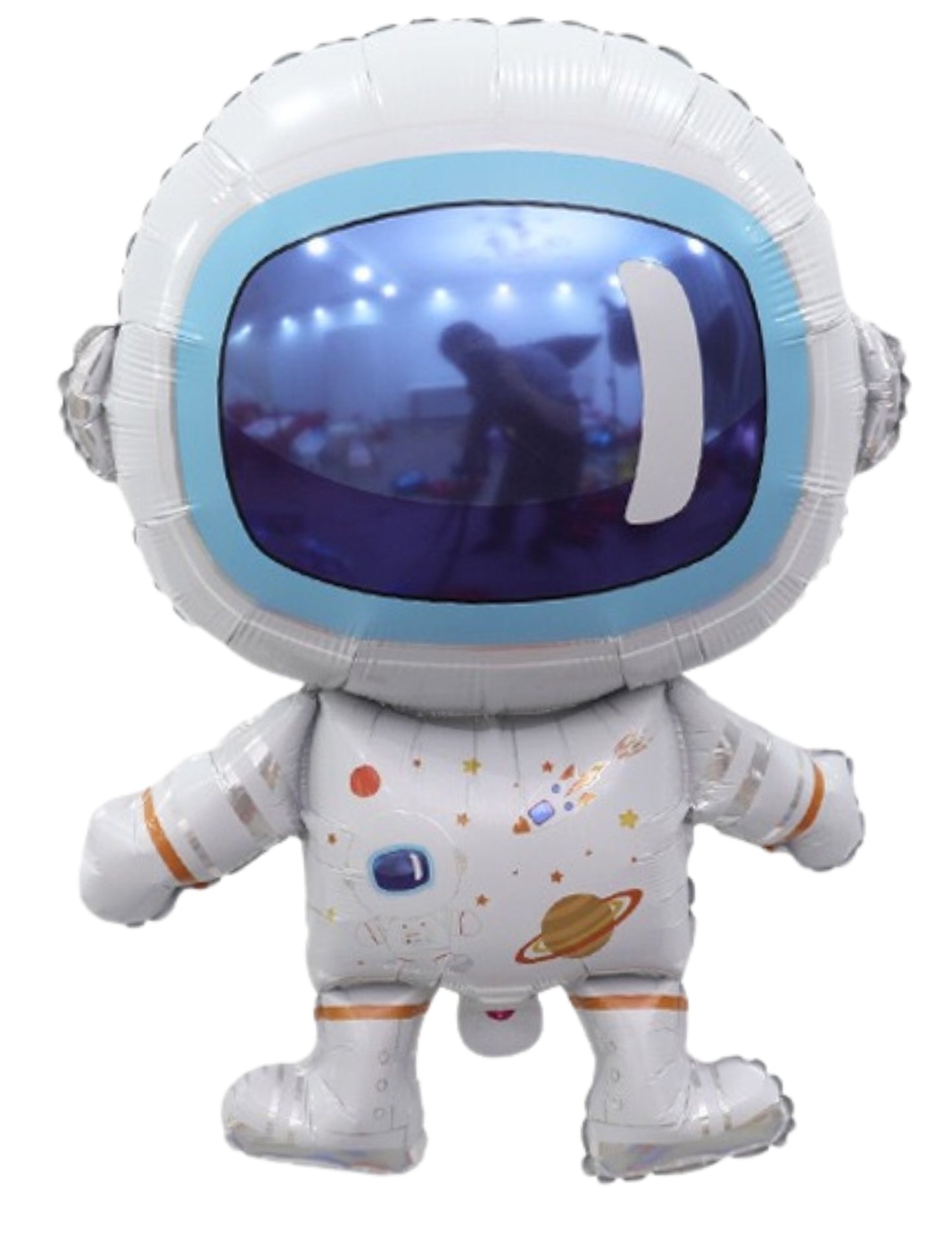 Adorable Astronaut Shape Outer Space Astronaut Balloon Galaxy Theme Kids Birthday Happy Birthday Balloon with Helium Balloon Bouquet