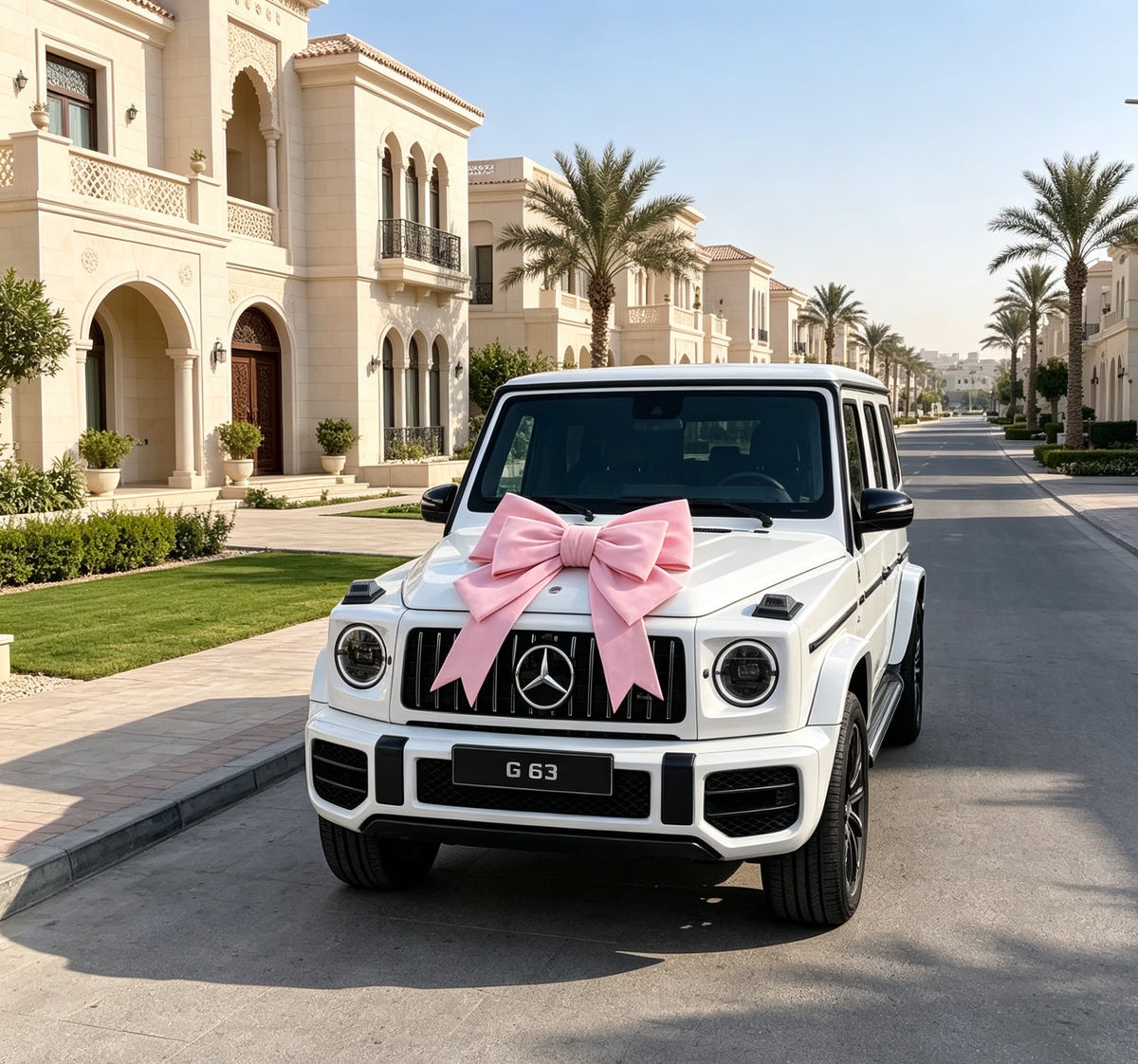 Large Pink Velvet Car Gift Bow Ribbon – 1 Meter Wide Luxury Car Decoration, Giant Gift Bow for Car Surprise, Birthday, Wedding, Christmas Present