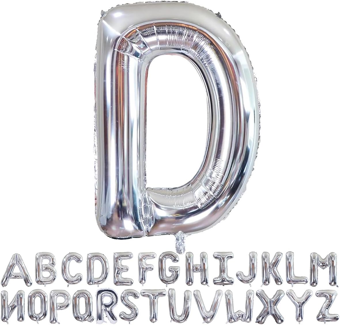 Helium Silver Letters A-Z Balloons