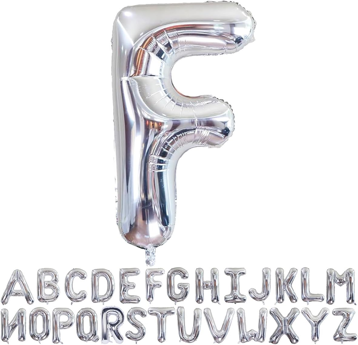 Helium Silver Letters A-Z Balloons