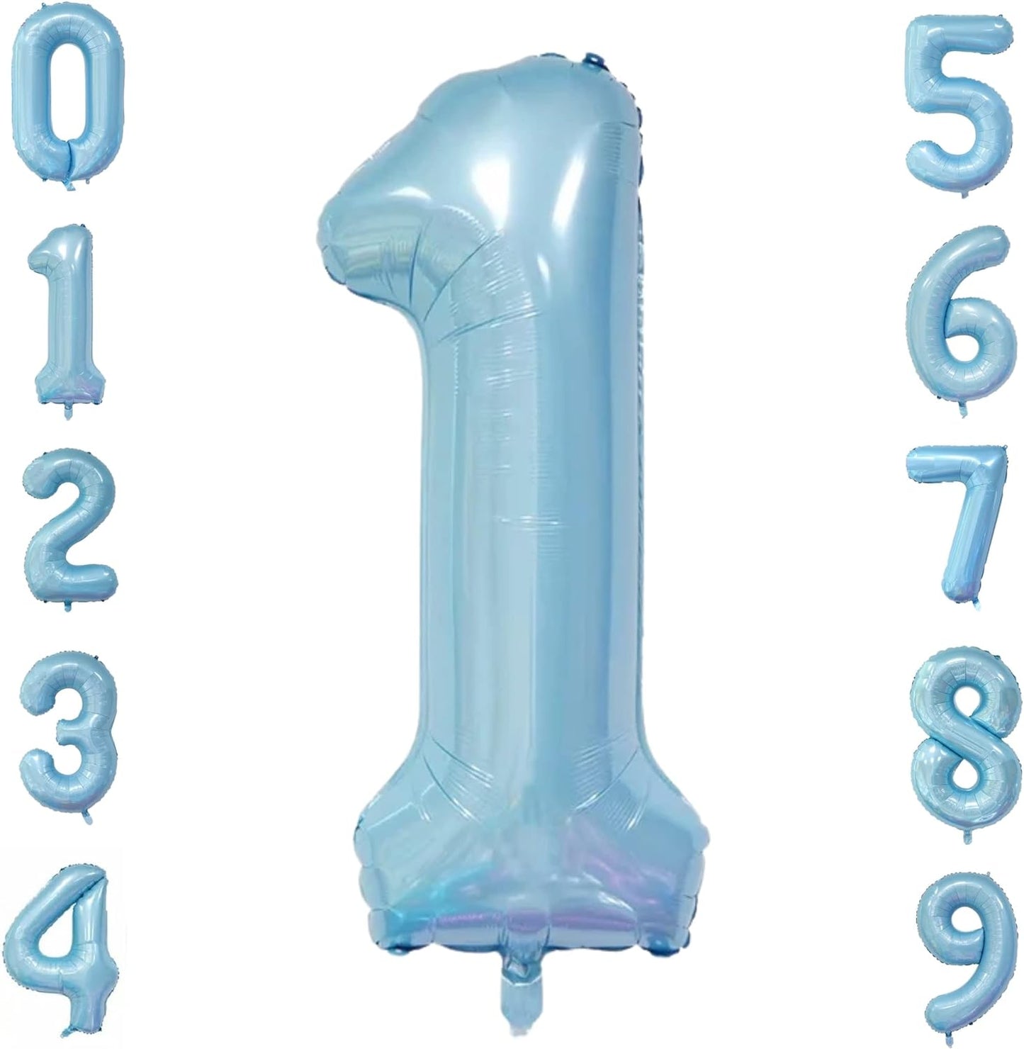 40-inch Number Balloon 0-9  Kids Birthday Helium Balloon Bouquet Blue