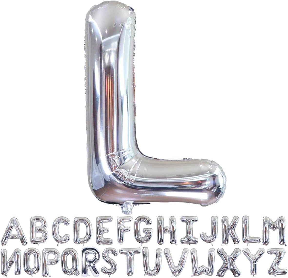 Helium Silver Letters A-Z Balloons