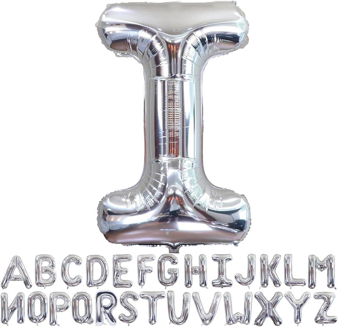 Helium Silver Letters A-Z Balloons