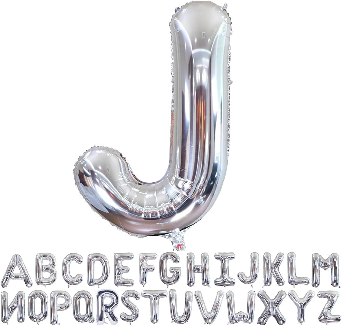 Helium Silver Letters A-Z Balloons