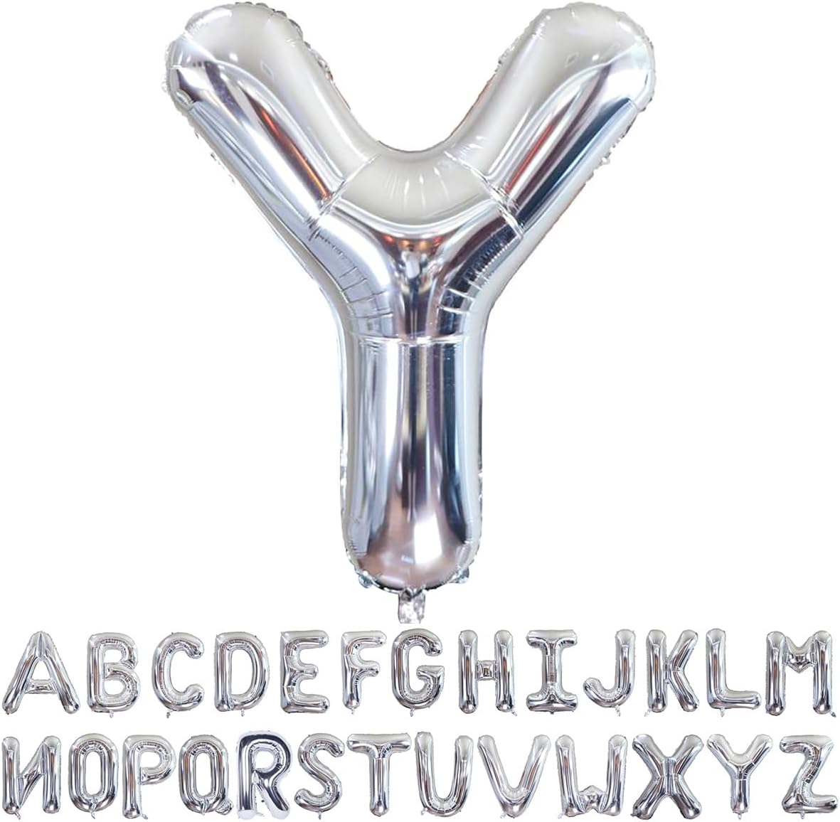 Helium Silver Letters A-Z Balloons