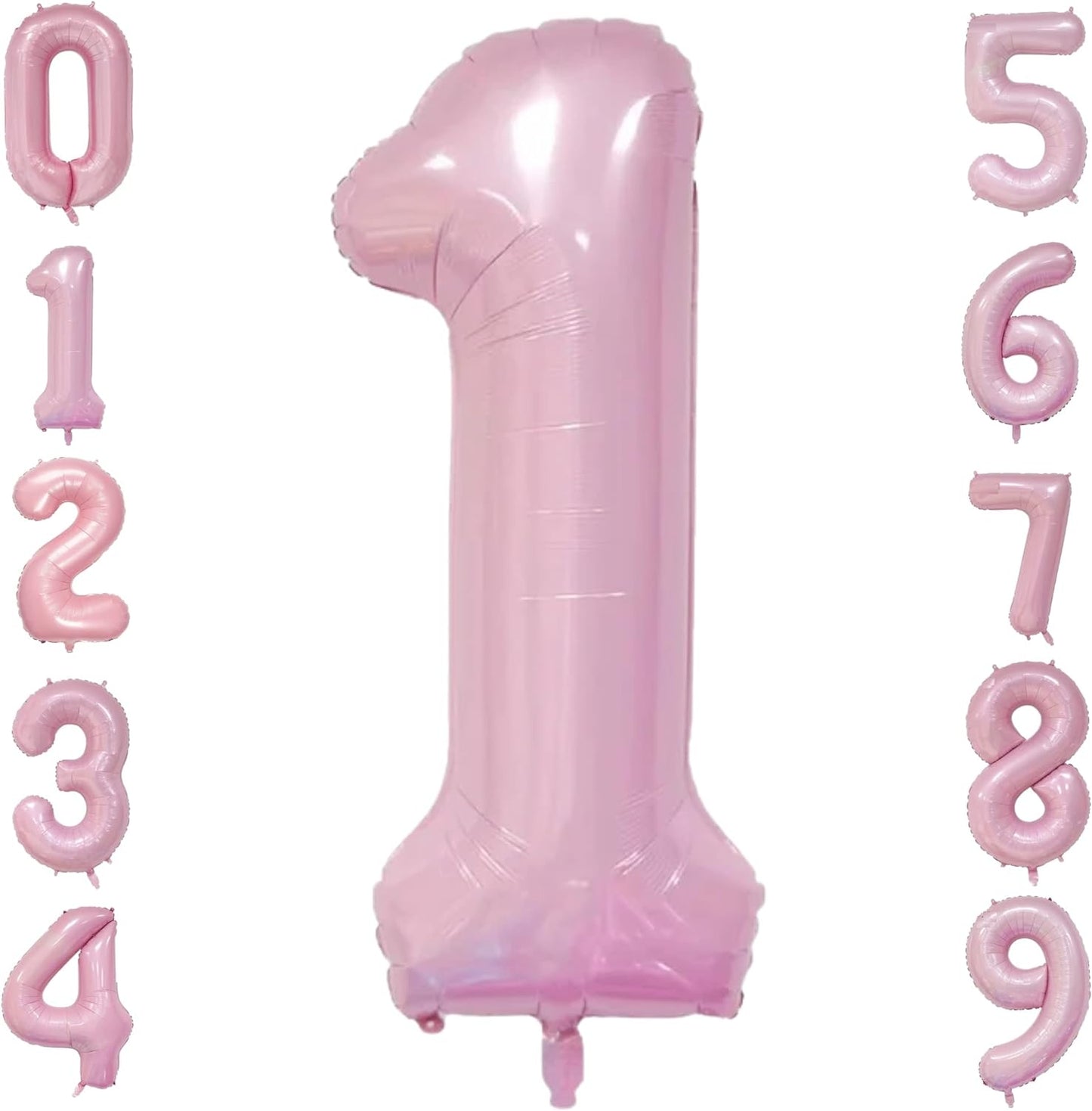 40-inch Number Balloon 0-9  Kids Birthday Helium Balloon Bouquet Pink