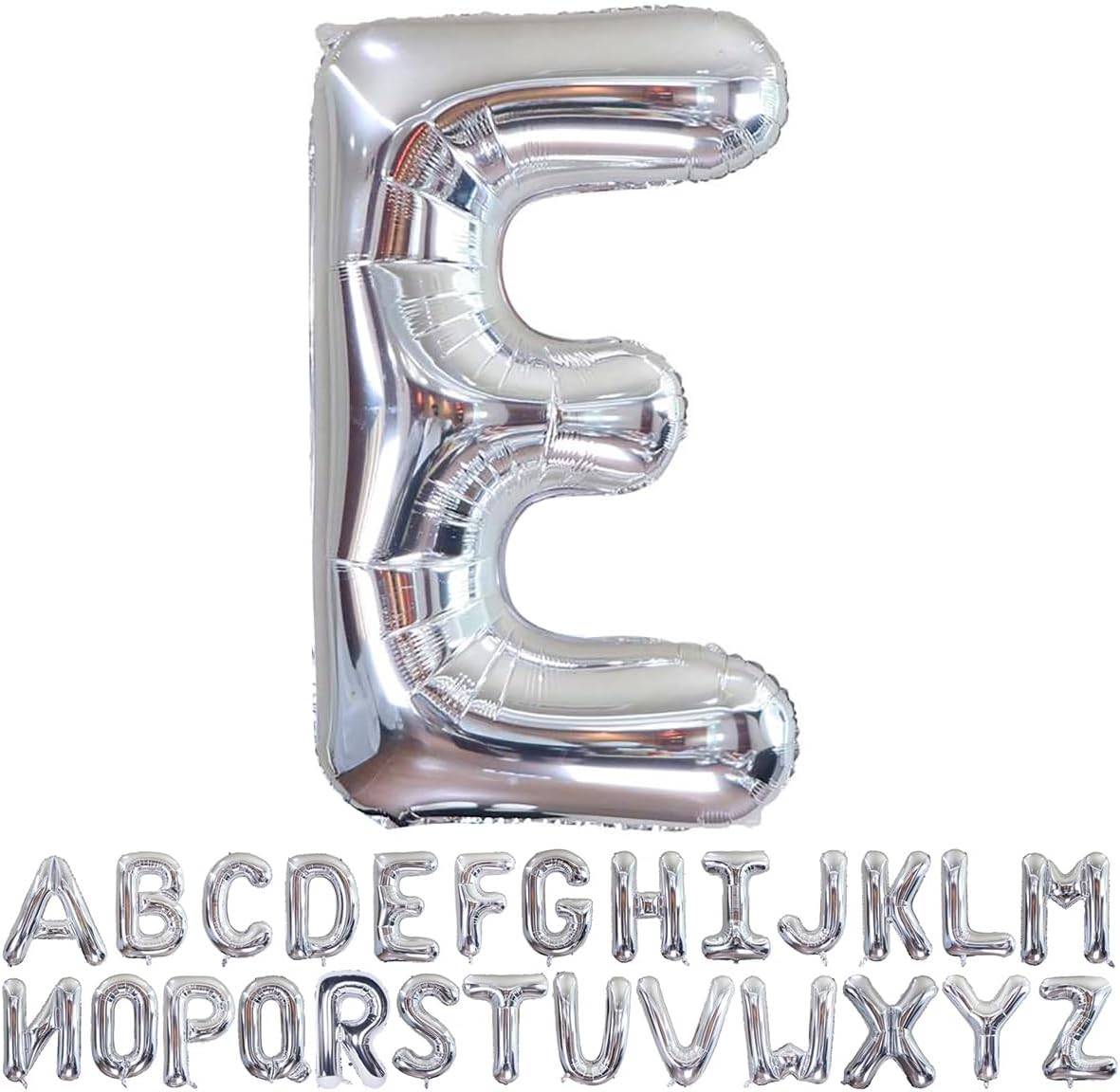 Helium Silver Letters A-Z Balloons