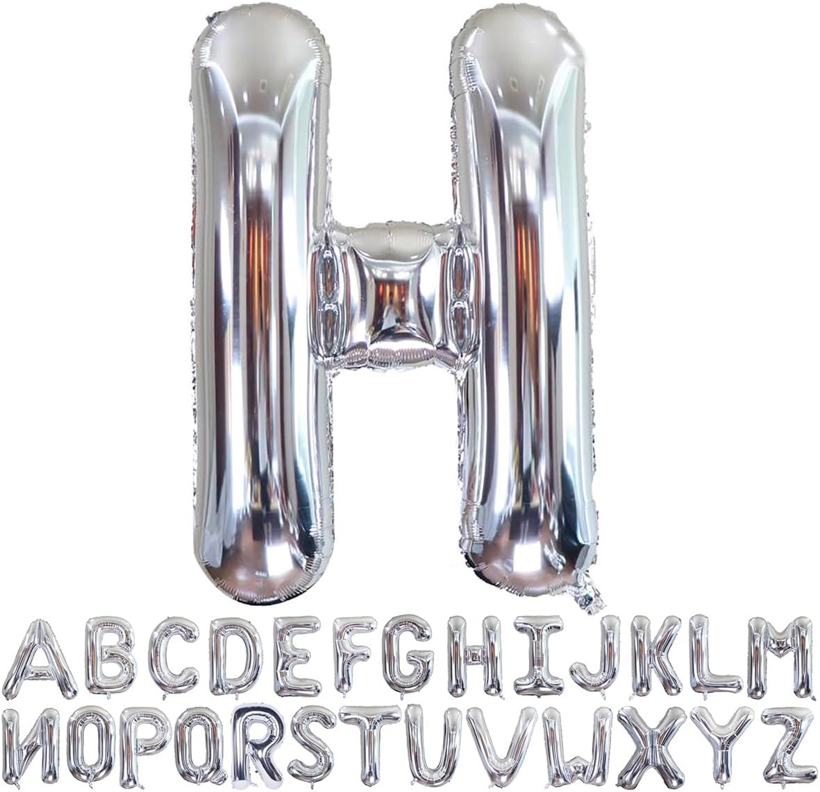 Helium Silver Letters A-Z Balloons