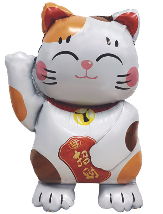 Kitty Chinese New Year Self-Stand Theme Kids Birthday Balloon Bouquet Brown White