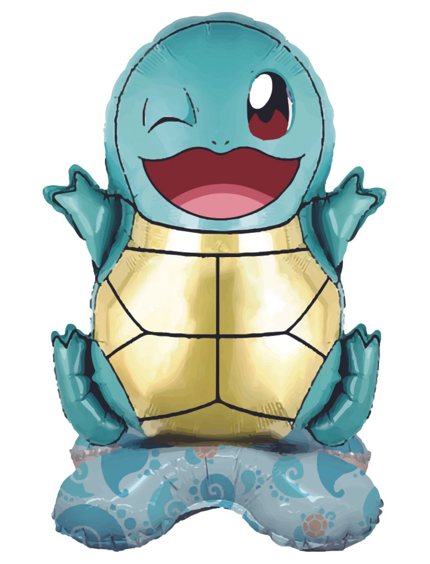 Squirtle Pokemon Self-Stand Cartoon Theme Balloon Kids Birthday Happy Birthday Balloon Balloon Bouquet Blue Gold