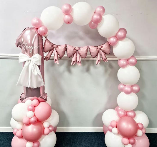 Quicklink Arch Pink Ribbon Number ‘1’ Rainbow Customizable Design and Sticker