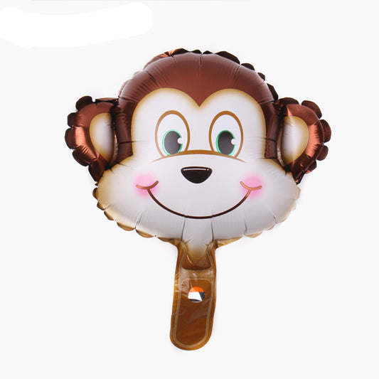 Mini Animal Balloons – Monkey, Tiger, Cow, Giraffe, Zebra, Lion