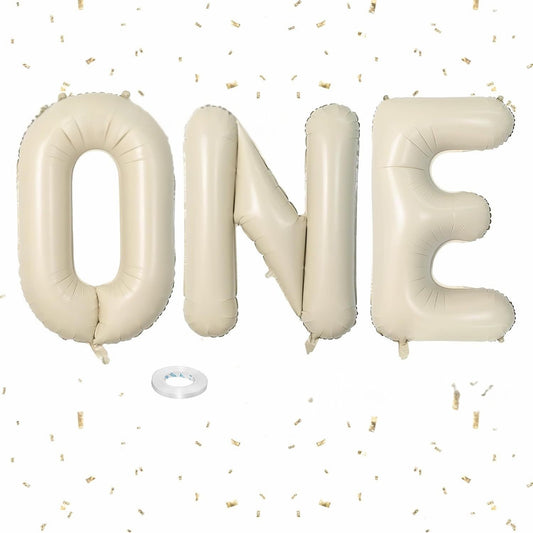 40" Letter Set “ONE” Helium Balloons – Perfect for Party Decorations