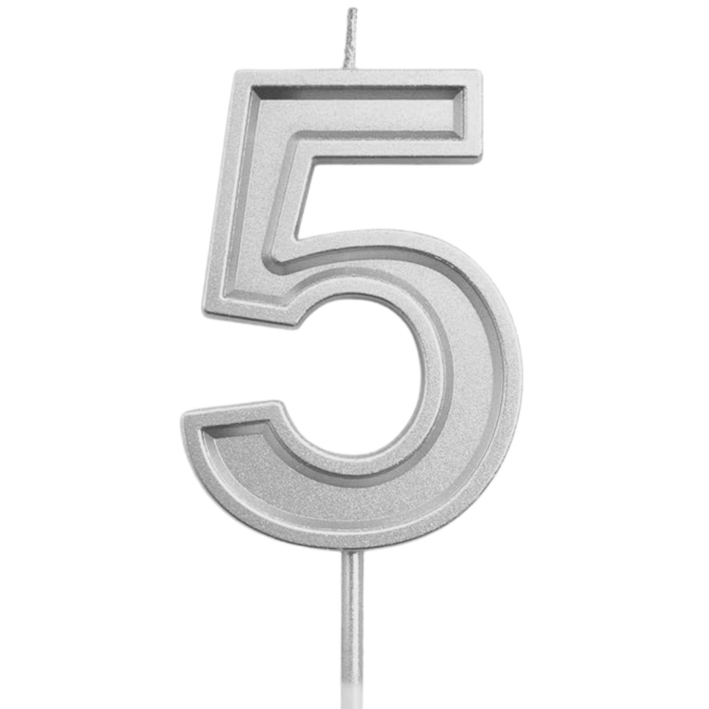 Silver Number Candles – Available in All Digits for Birthdays & Celebration