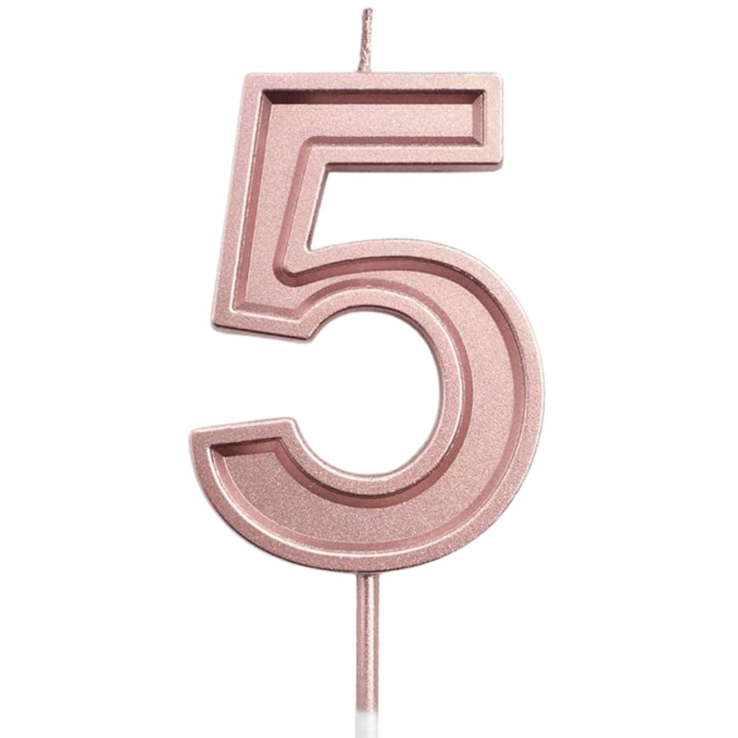 Rose Gold Number Candles – Available in All Digits for Birthdays & Celebrations