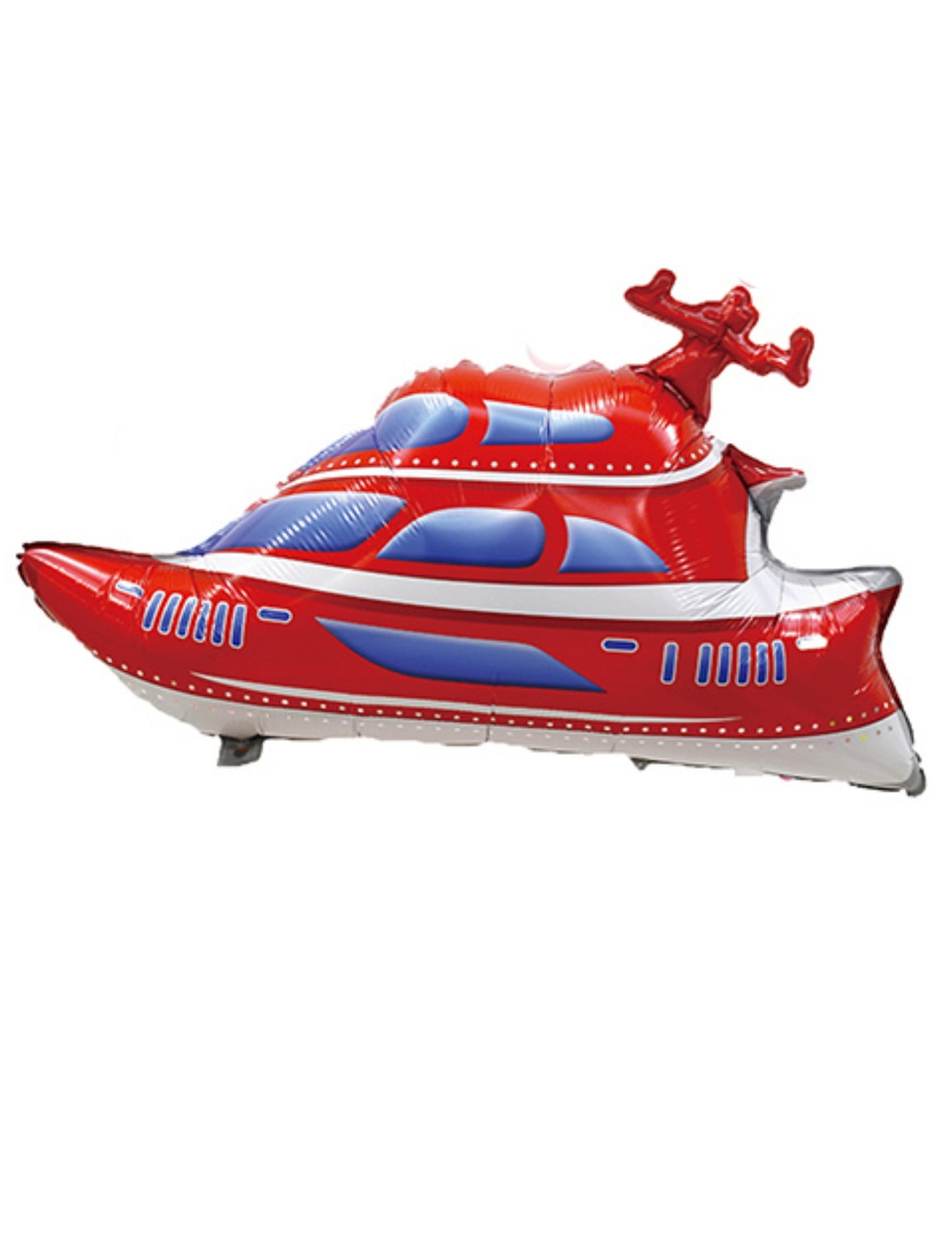 Speedboat Ship Kids Birthday Helium Balloon Bouquet Red