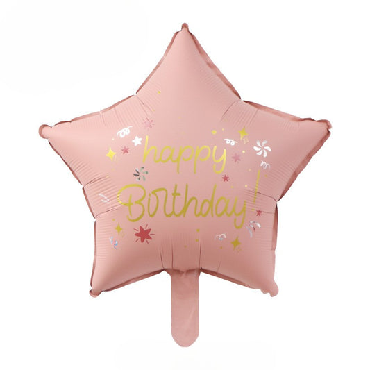 Pink Star ‘Happy Birthday’ Helium Foil Balloon - Perfect for any celebrations