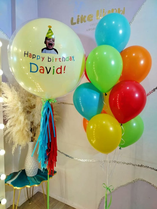 Customization Photo Balloon Personalised Latex Customize Sticker Photo and Latex Customizable Design