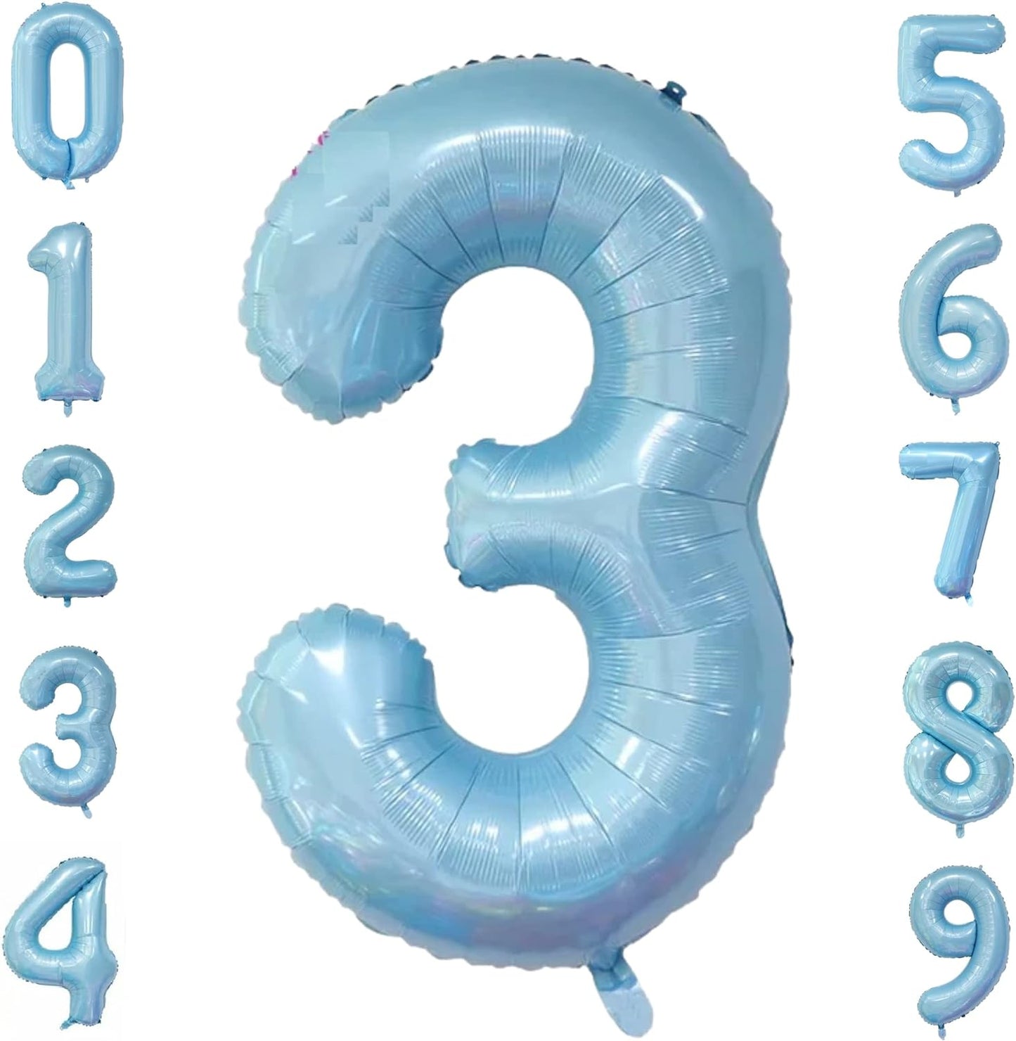 40-inch Number Balloon 0-9  Kids Birthday Helium Balloon Bouquet Blue