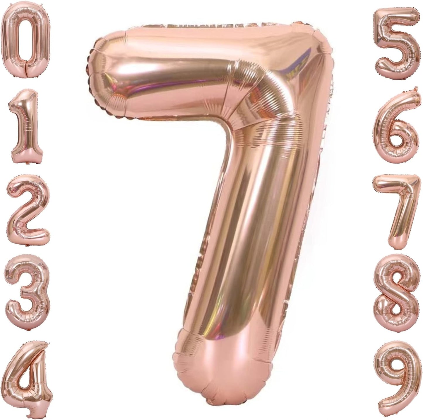 40-inch Number Balloon 0-9  Kids Birthday Helium Balloon Bouquet Rose Gold