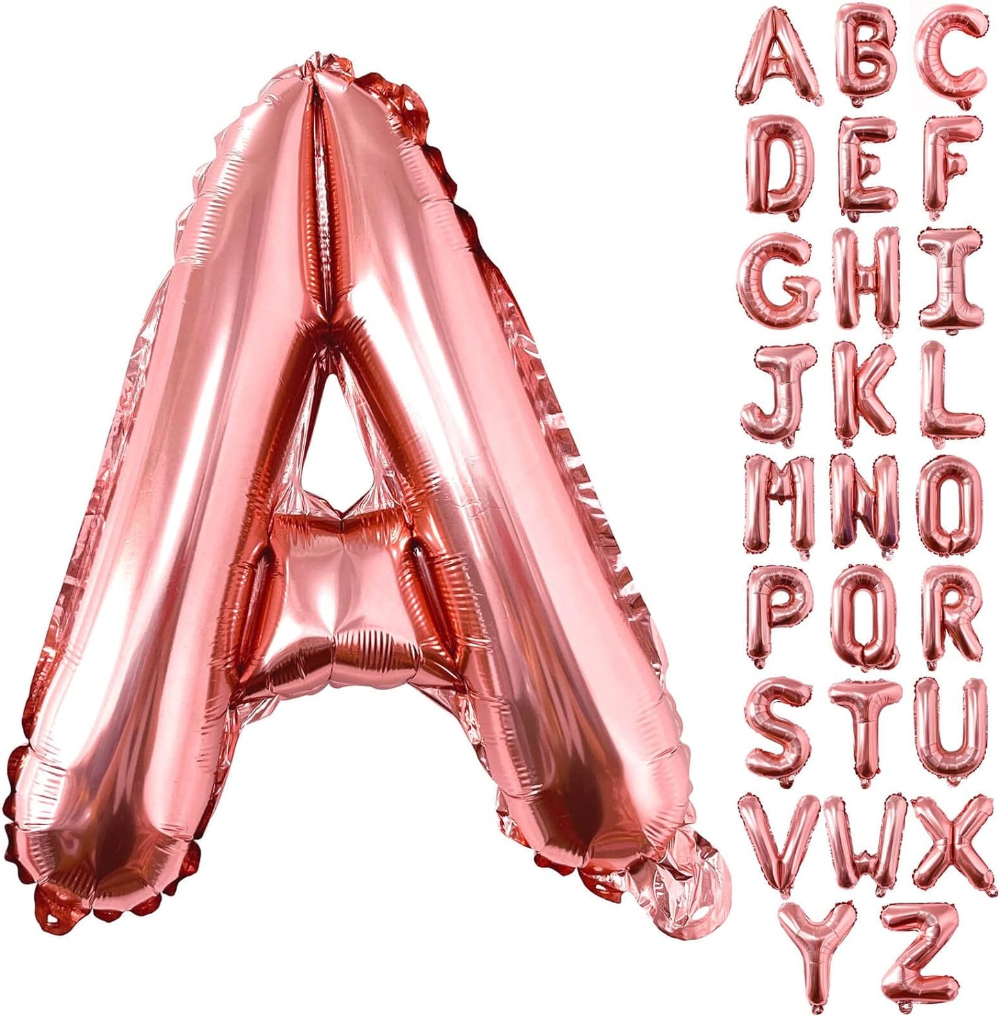 Helium Rose Gold Letters A-Z Balloons