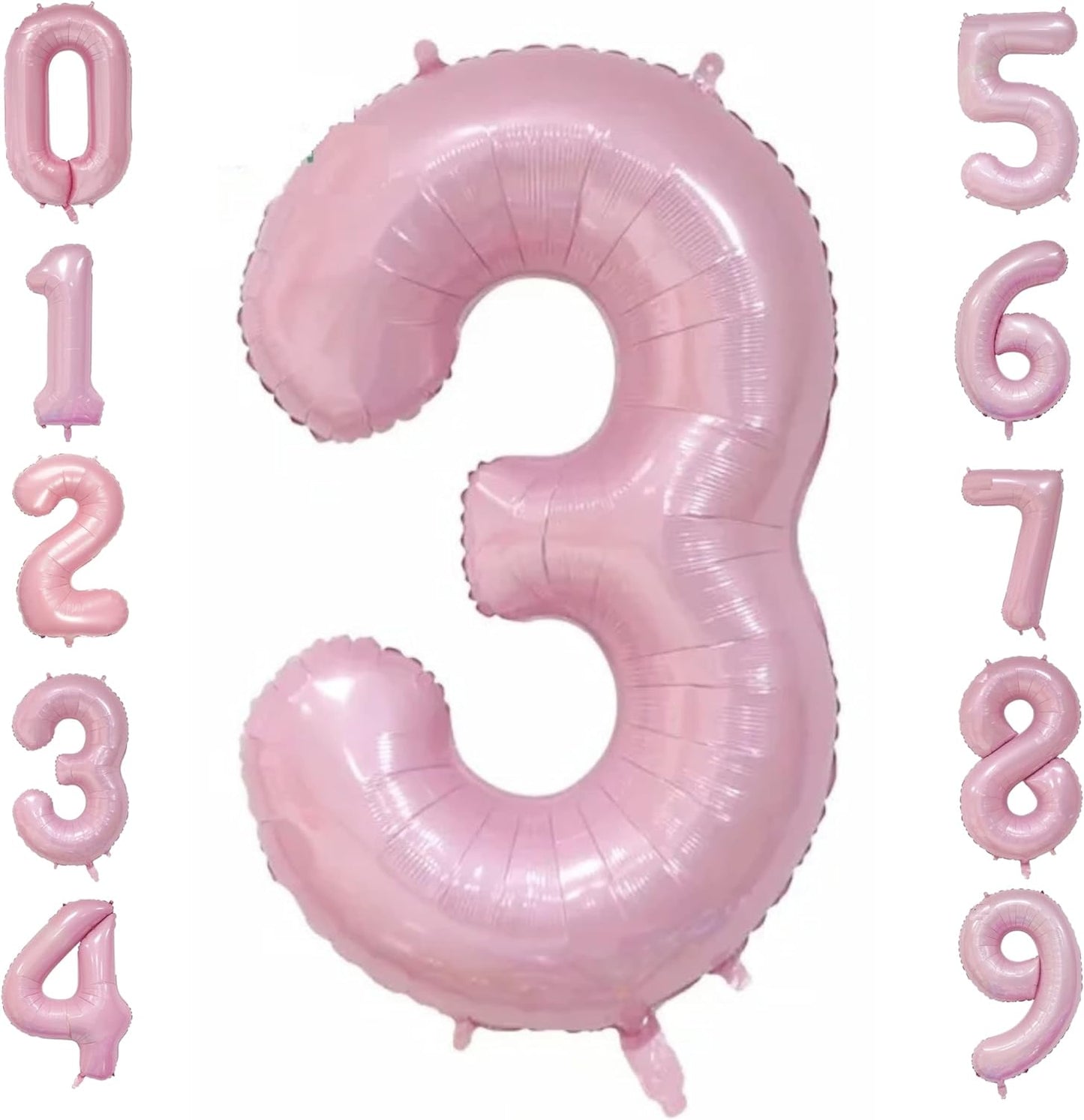 40-inch Number Balloon 0-9  Kids Birthday Helium Balloon Bouquet Pink